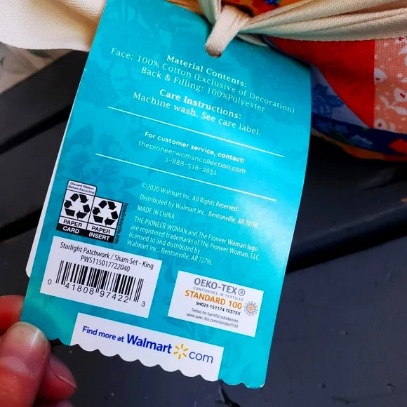 PIONEER WOMAN | Starlight Patchwork Sham Set 2pc sz King - Picture 5 of 7